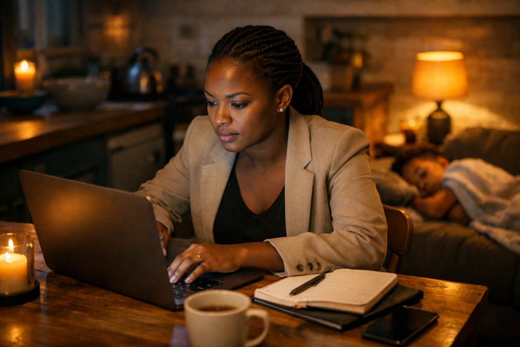 Person organizing work accomplishments in a digital folder on a tablet