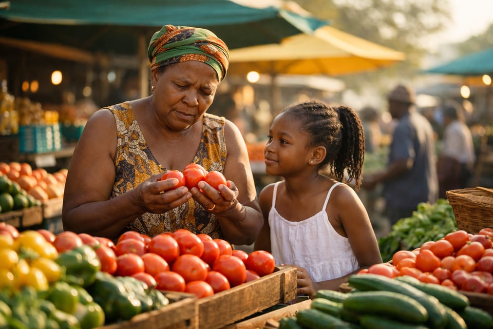 Woman calculating real purchasing power on a calculator next to a laptop
