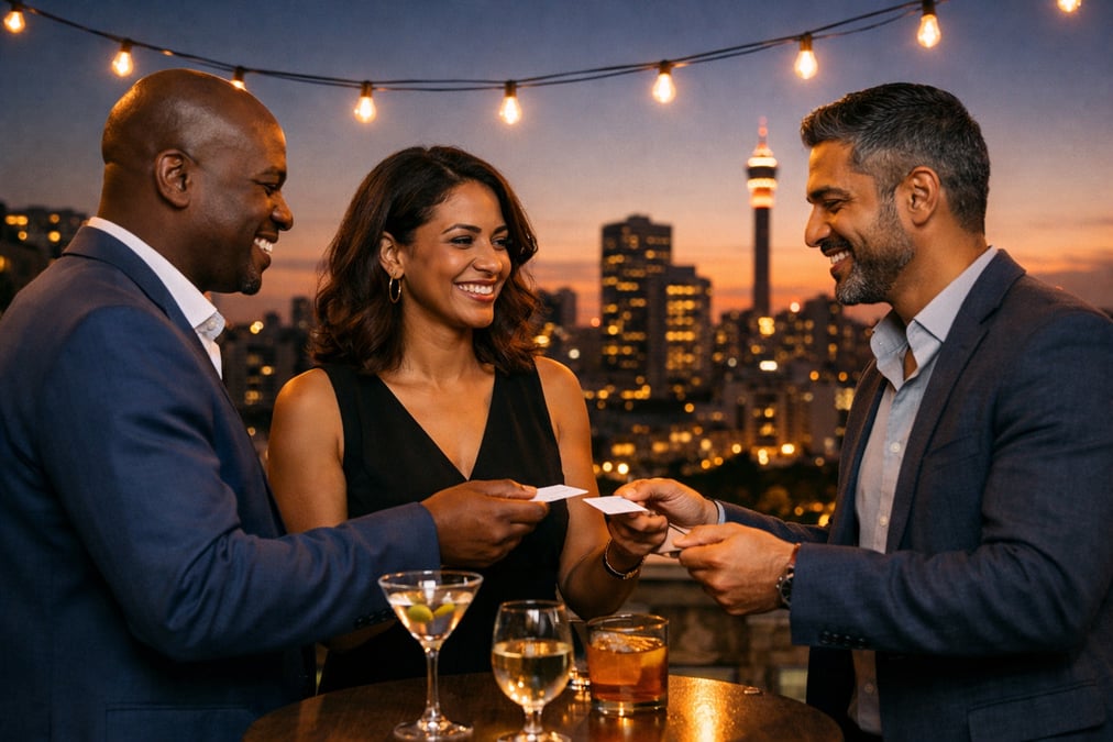 Young professional preparing for a job interview at a coffee shop with notes with a planner open beside their laptop