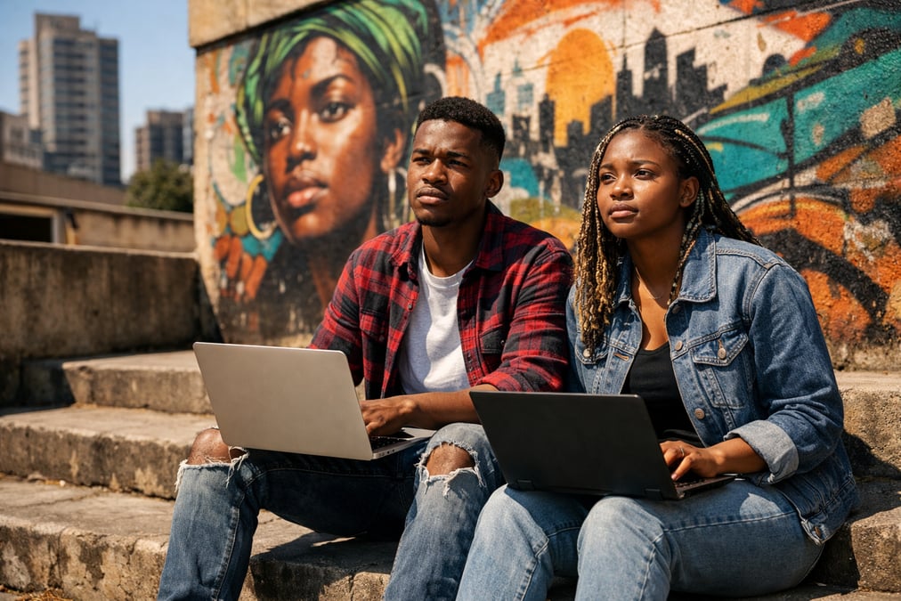 Person reviewing financial information about youth unemployment stats at a desk